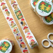Mushroom Cat Washi Tape
