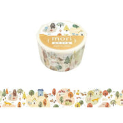 Orange Autumn Village & Forest Animals Washi Tape
