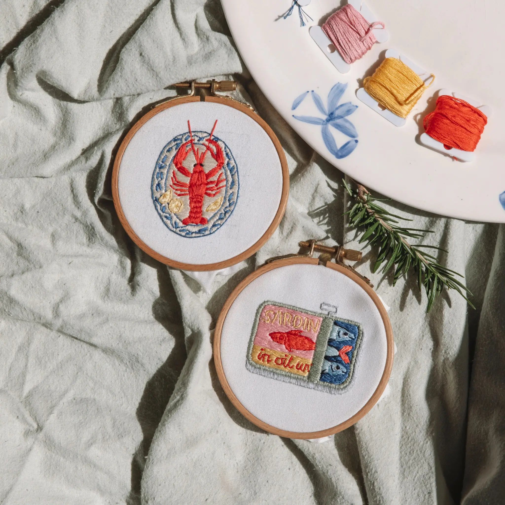 Sardines Tin Embroidery Kit