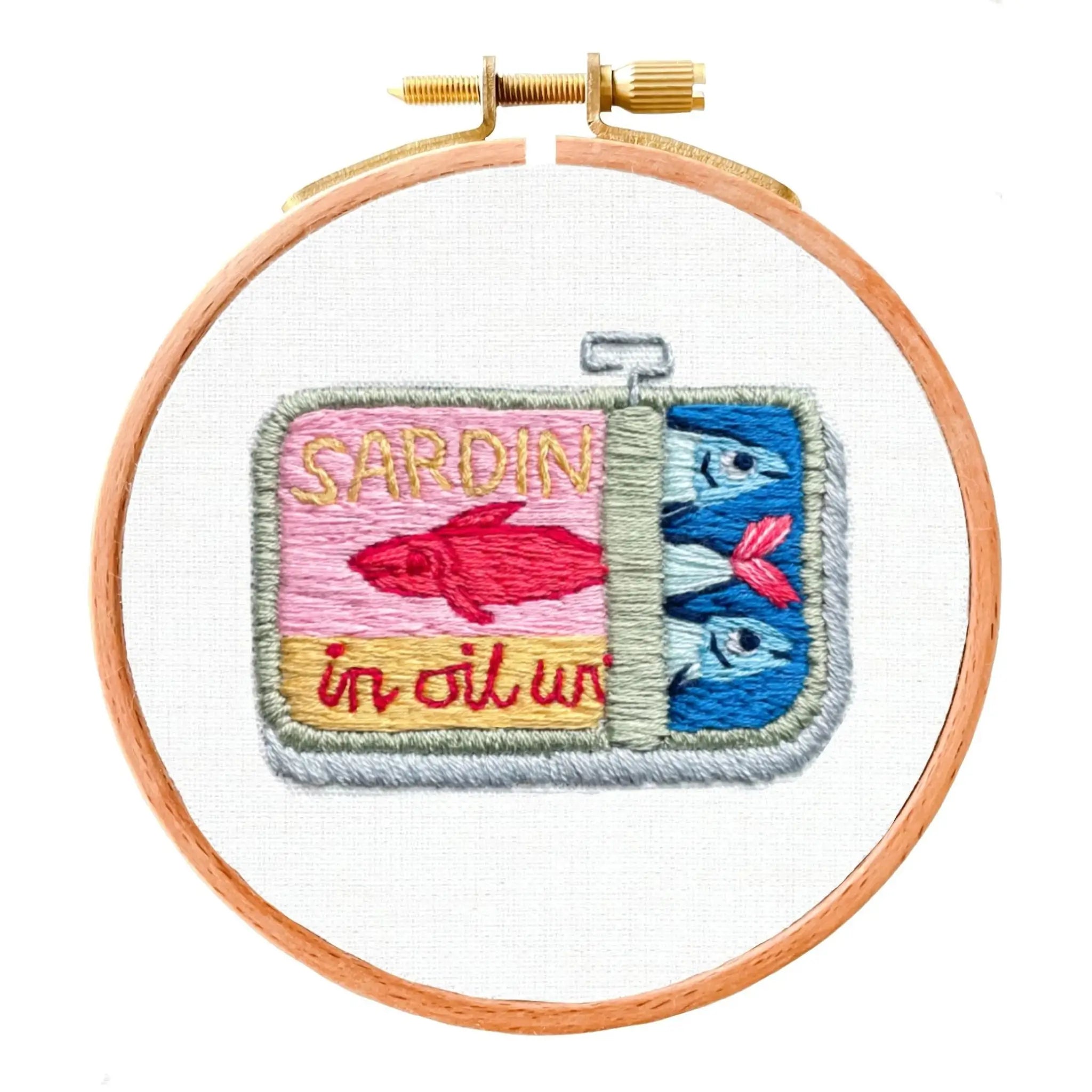 Sardines Tin Embroidery Kit