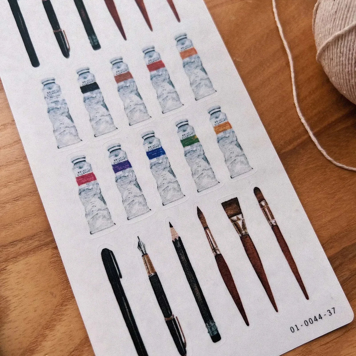 Art Supplies Sticker Sheet