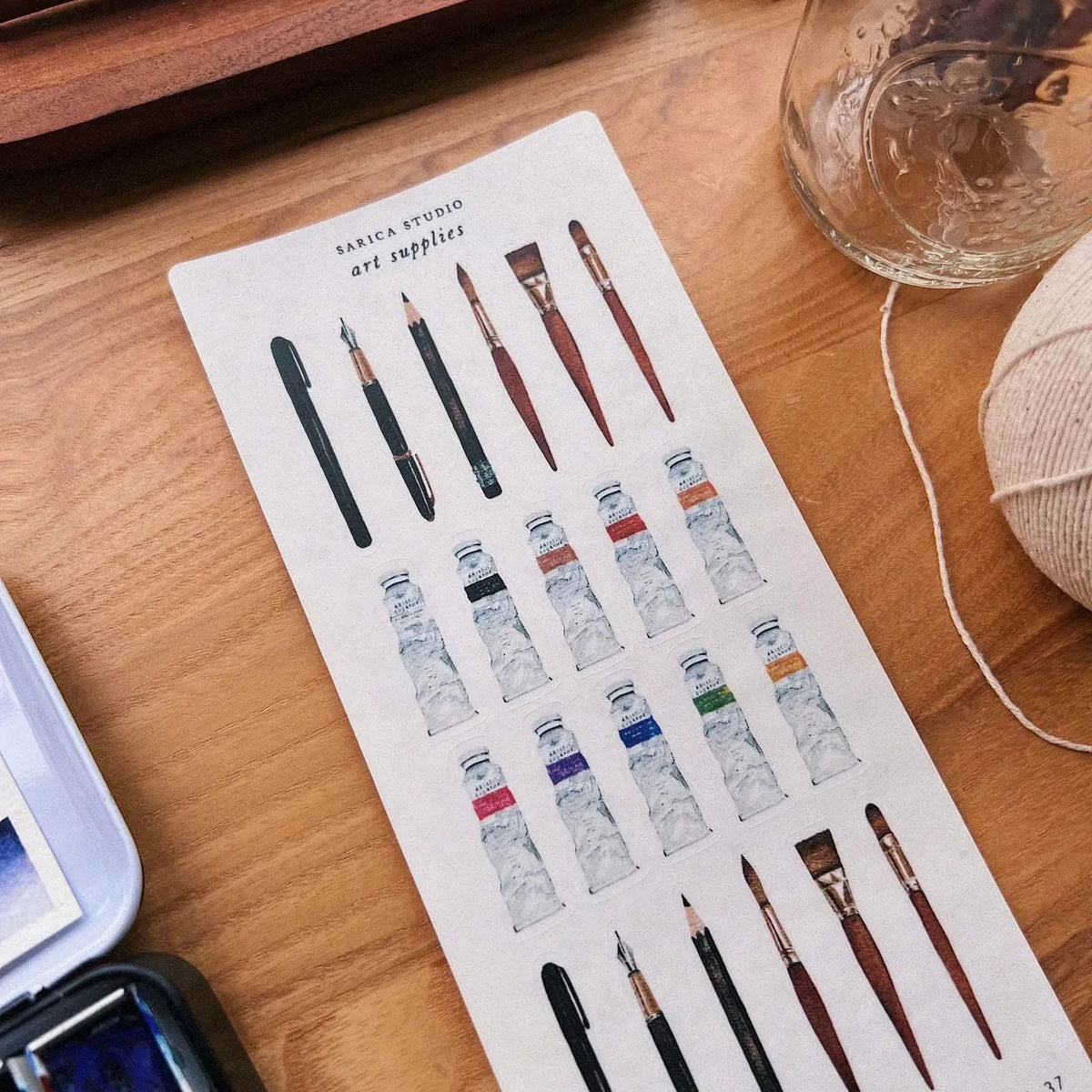 Art Supplies Sticker Sheet