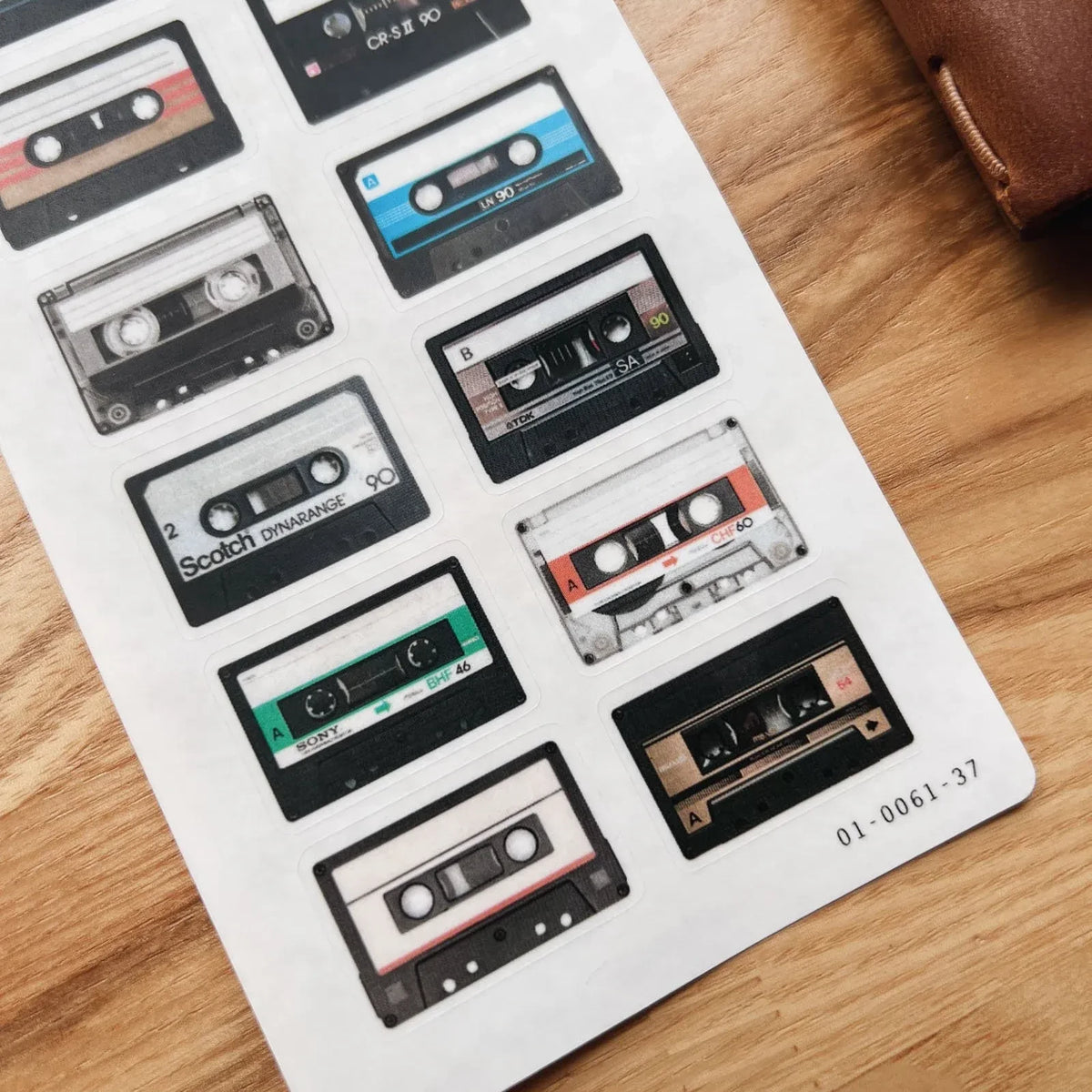 Cassette Tape Sticker Sheet