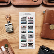 Cassette Tape Sticker Sheet