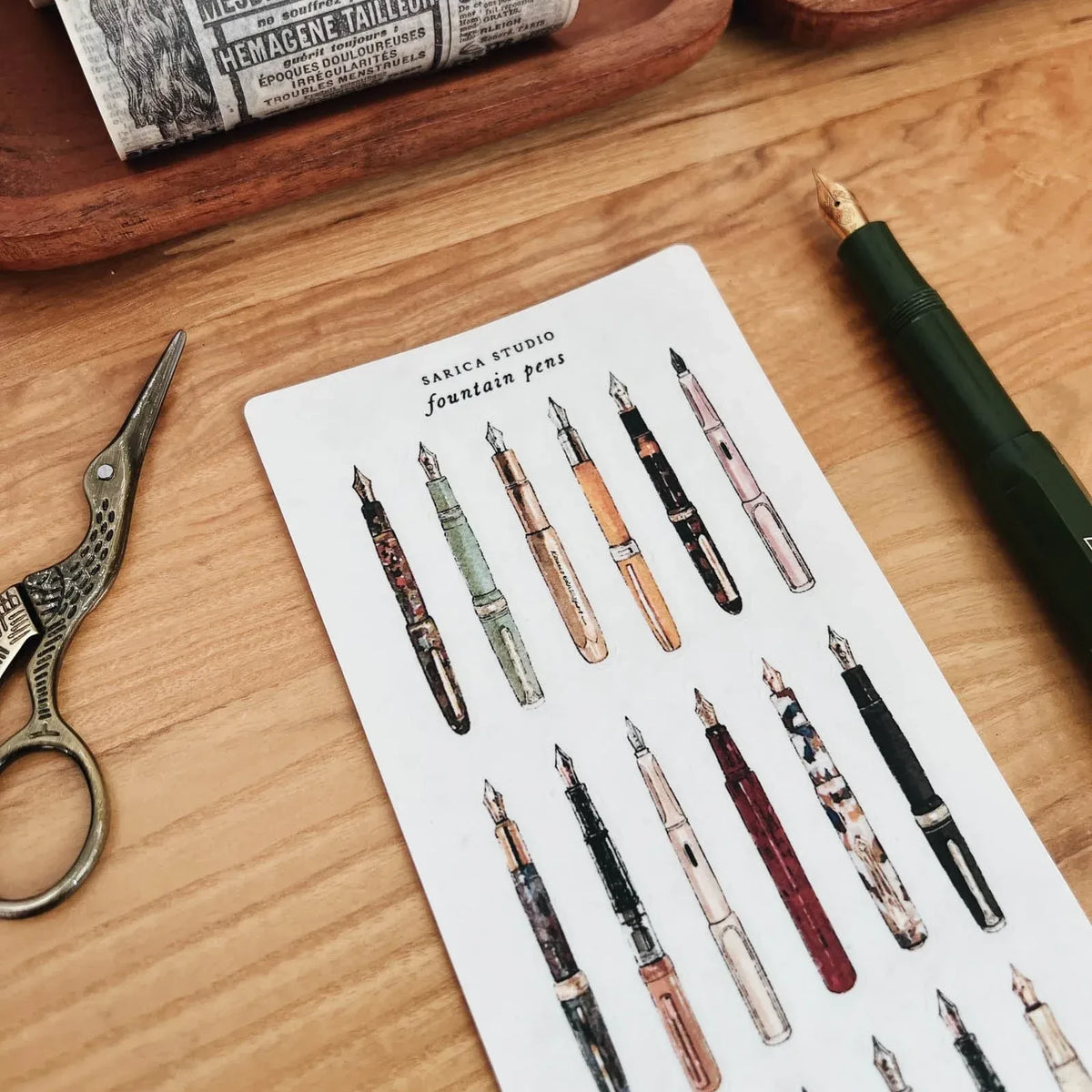 Fountain Pen Sticker Sheet