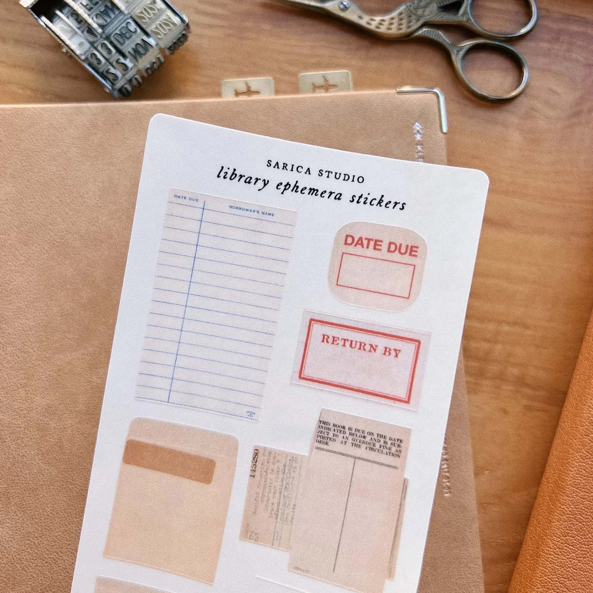 Library Ephemera Sticker Sheet
