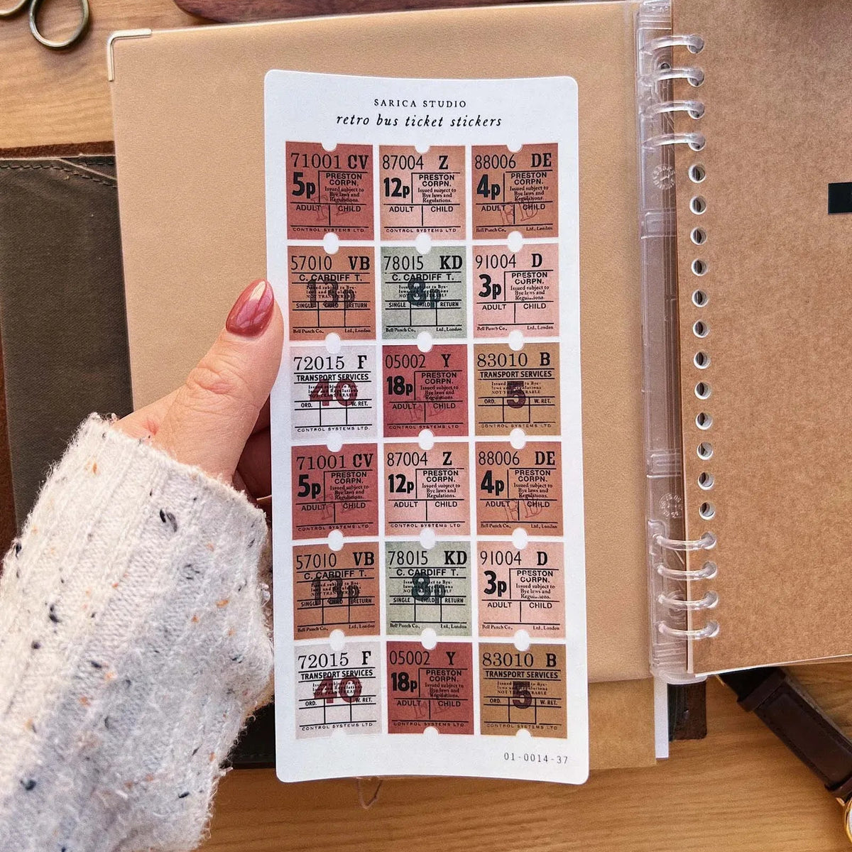 Retro Bus Tickets Sticker Sheet