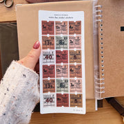 Retro Bus Tickets Sticker Sheet