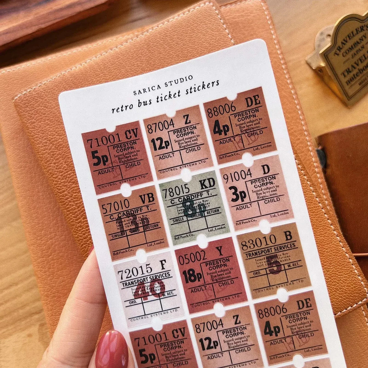 Retro Bus Tickets Sticker Sheet