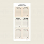 Vintage Guest Checks Sticker Sheet