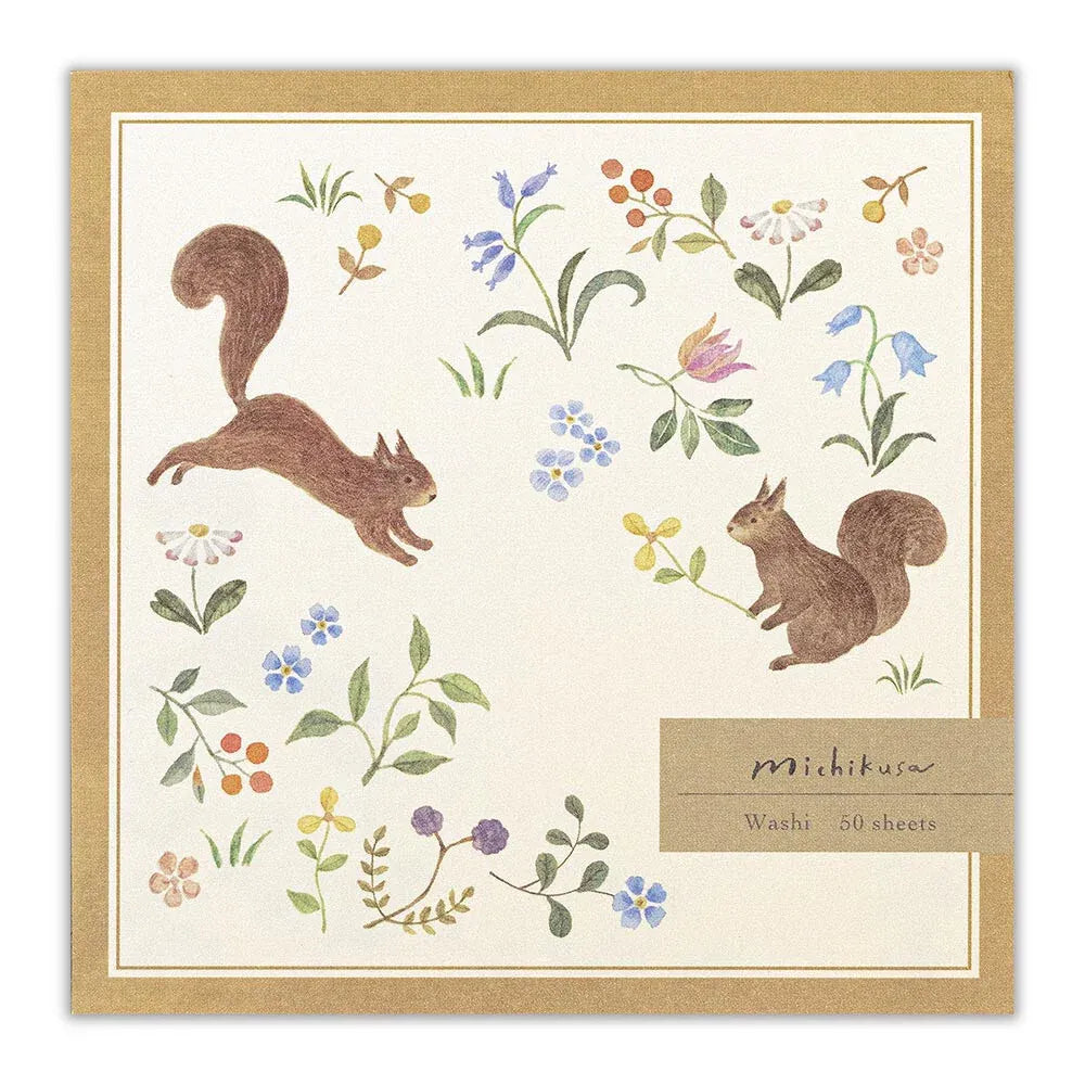 Squirrel and Flower Memo Note Pad