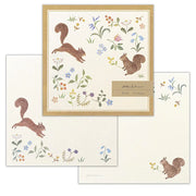 Squirrel and Flower Memo Note Pad