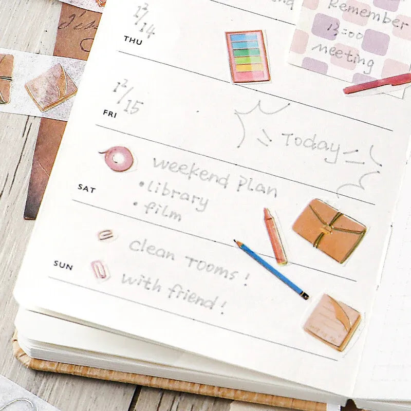 Stationary Collector Washi Masking Tape