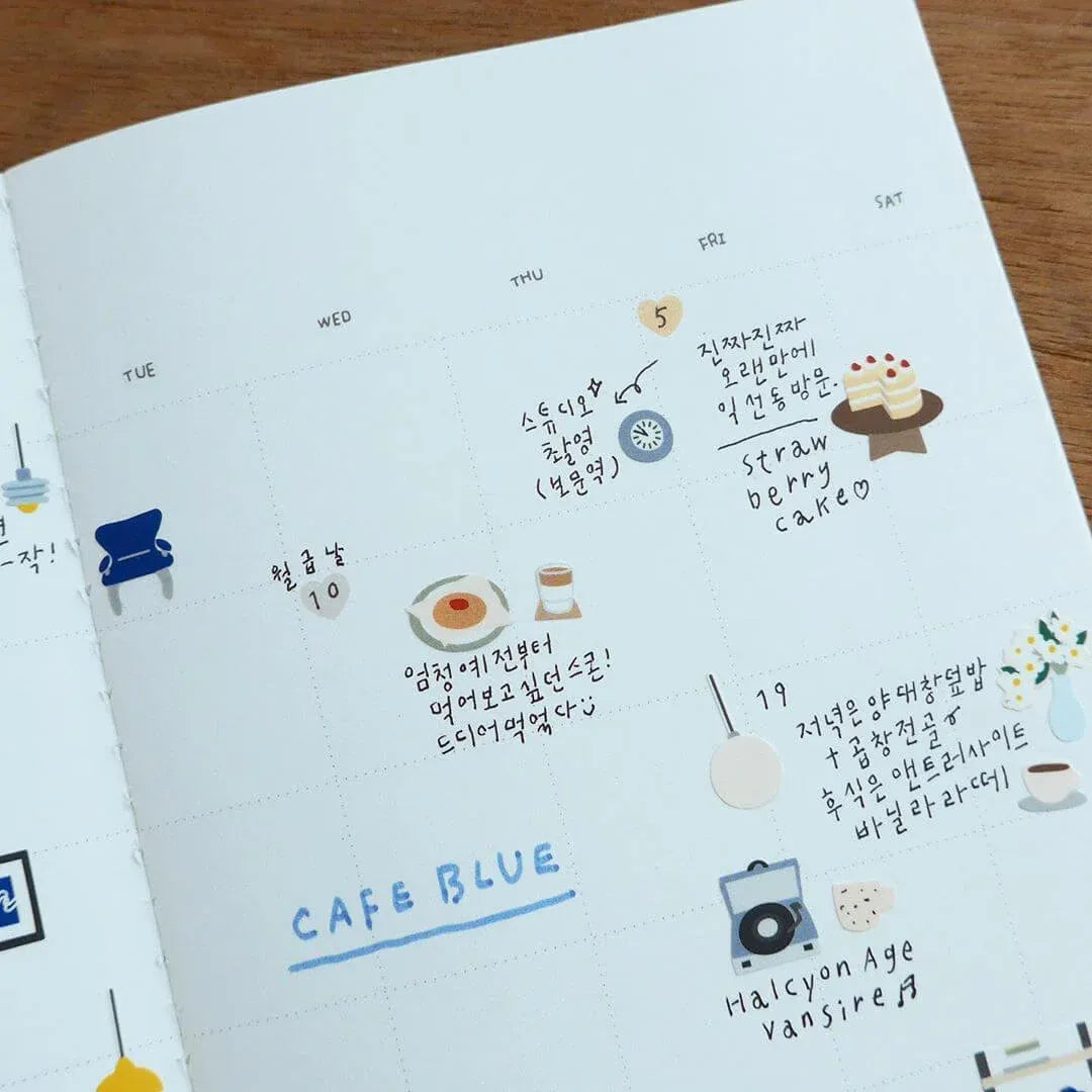 Blue Cafe Interiors Sticker Sheet