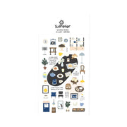 Blue Cafe Interiors Sticker Sheet