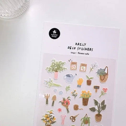 Flower Cafe Sticker Sheet