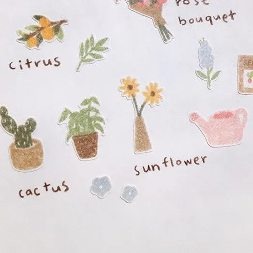Flower Cafe Sticker Sheet