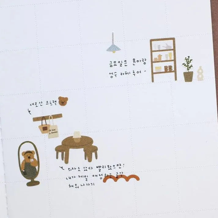 Ggumi Bears Cafe Sticker Sheet