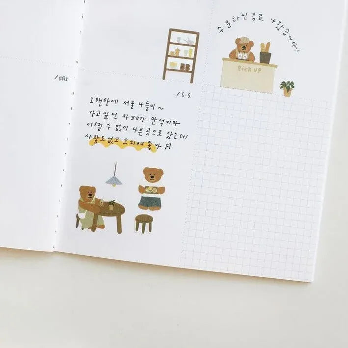 Ggumi Bears Cafe Sticker Sheet