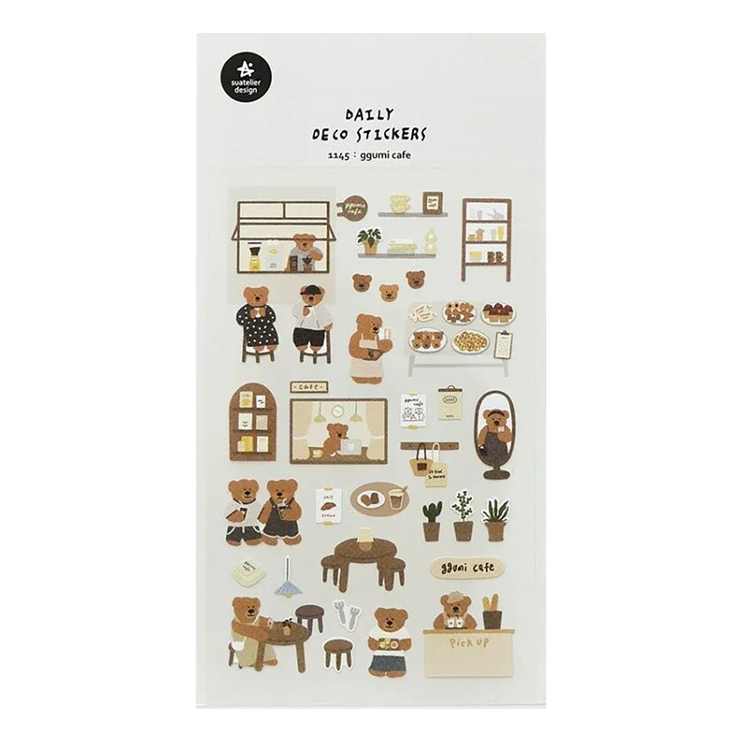 Ggumi Bears Cafe Sticker Sheet