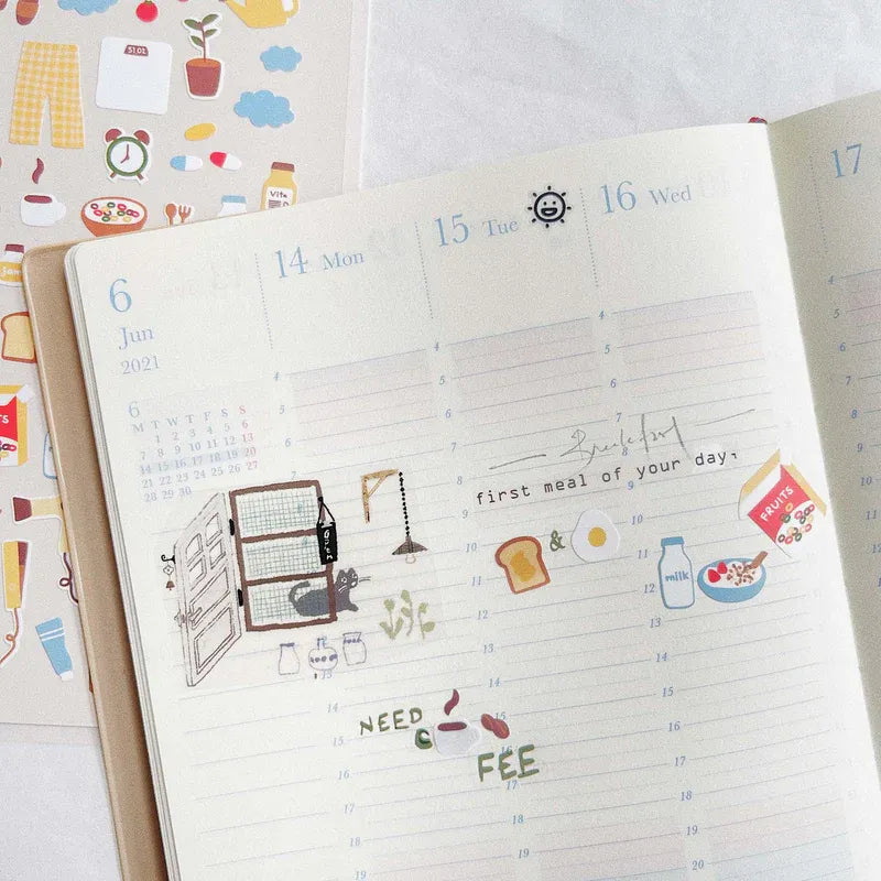 Good Morning Routine Sticker Sheet