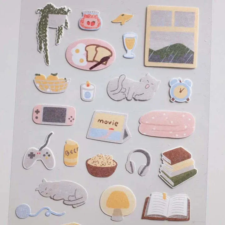 Lazy Sunday At Home Sticker Sheet