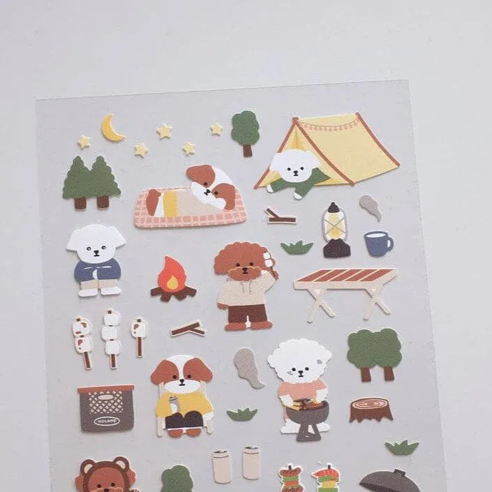 Let's Go Camping Sticker Sheet