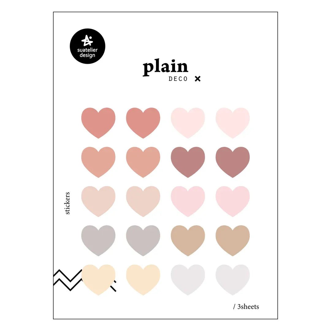 Multicoloured Hearts Sticker Sheet