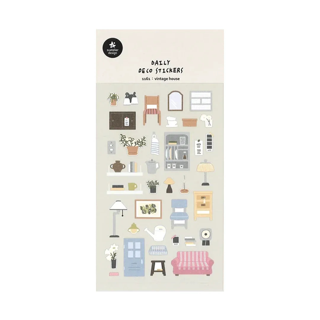 Retro Vintage House Sticker Sheet