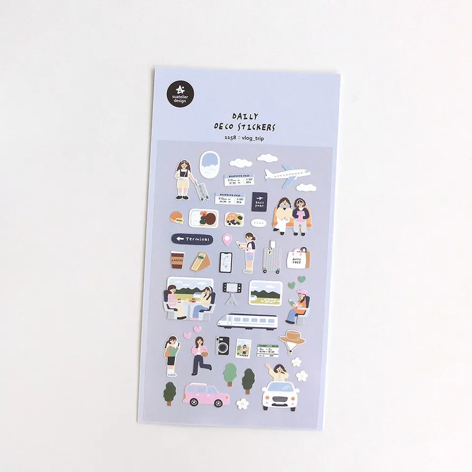 Travel & Vlog Sticker Sheet