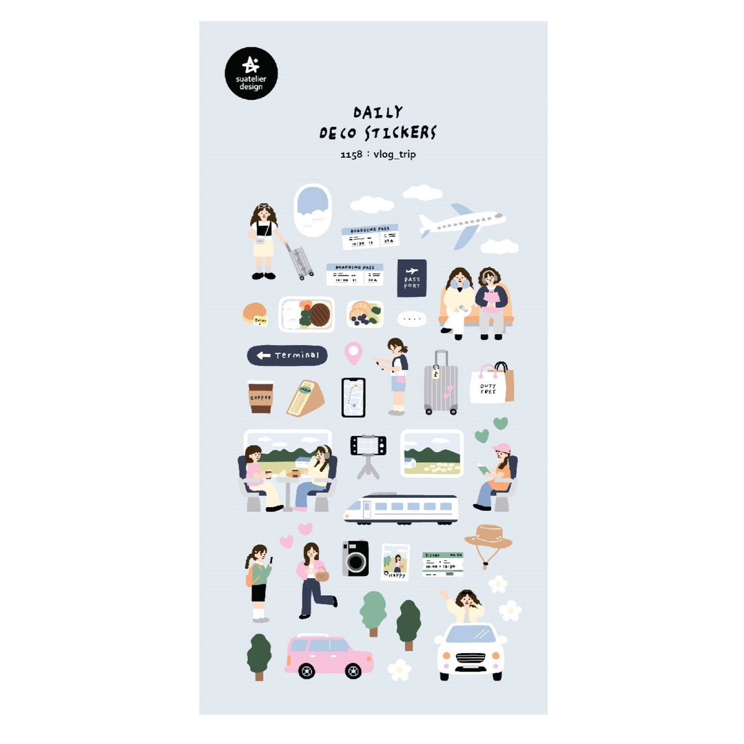 Travel & Vlog Sticker Sheet