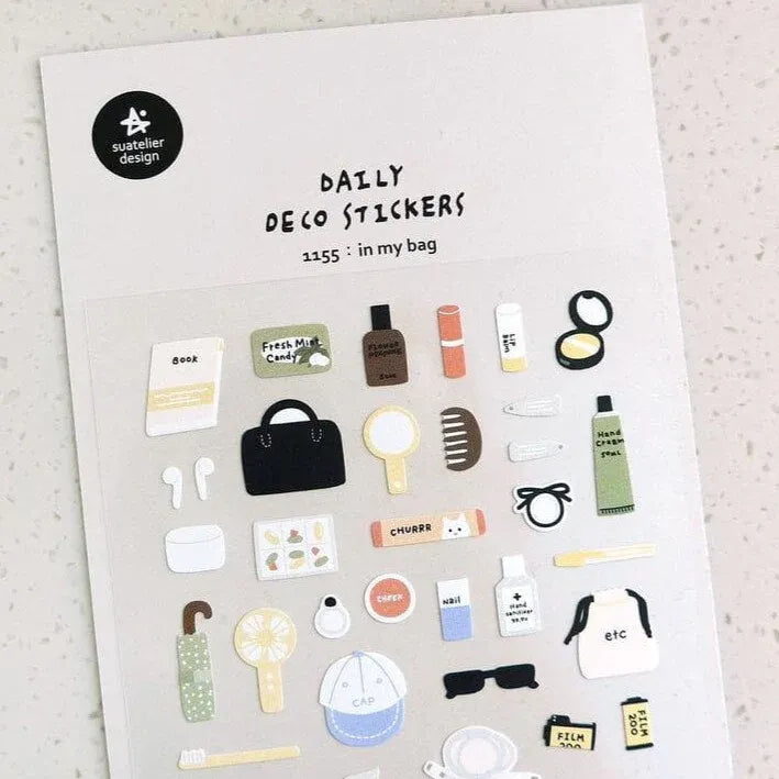 What's In My Bag Sticker Sheet