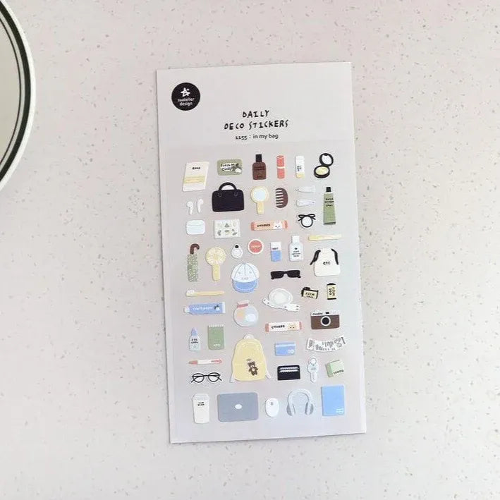 What's In My Bag Sticker Sheet