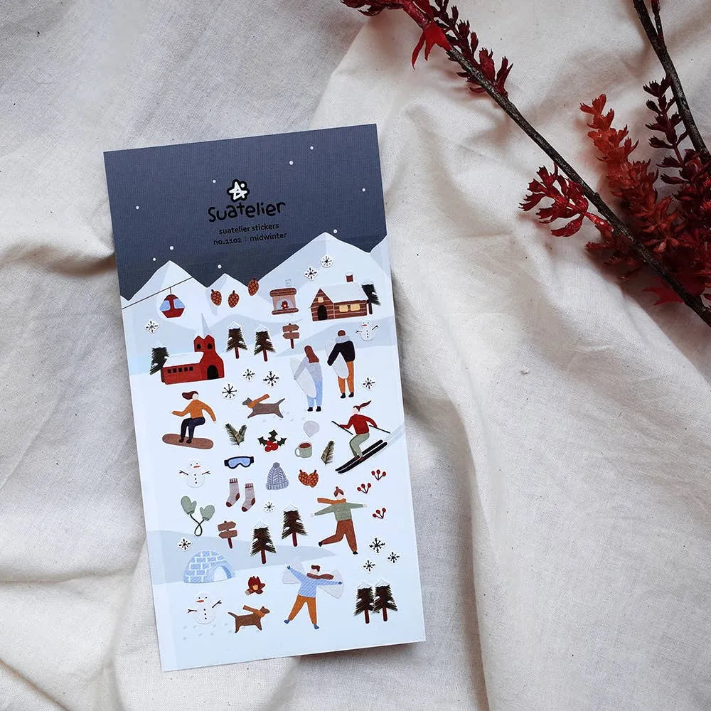 Winter Snow Trip Sticker Sheet