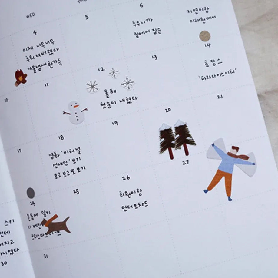 Winter Snow Trip Sticker Sheet