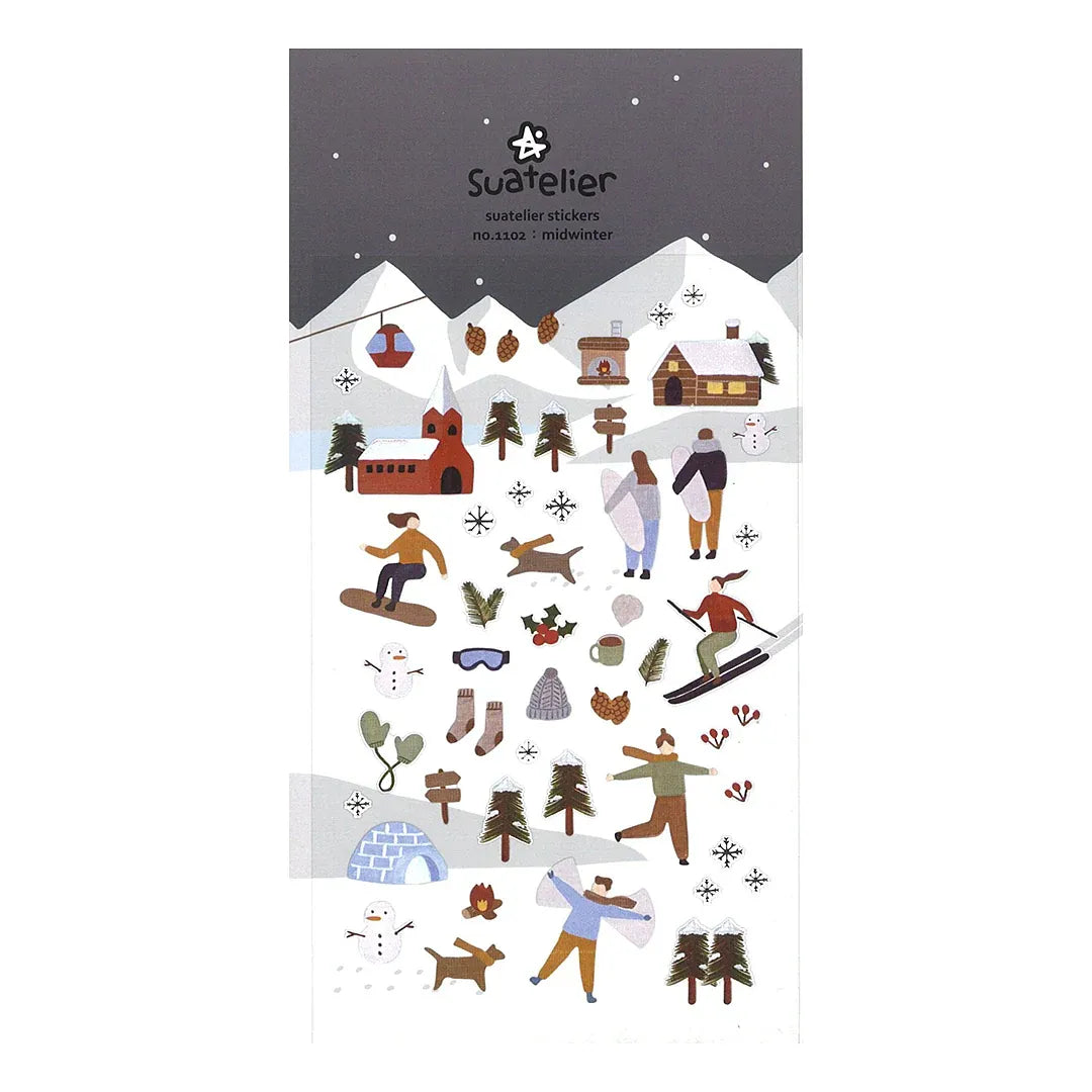 Winter Snow Trip Sticker Sheet